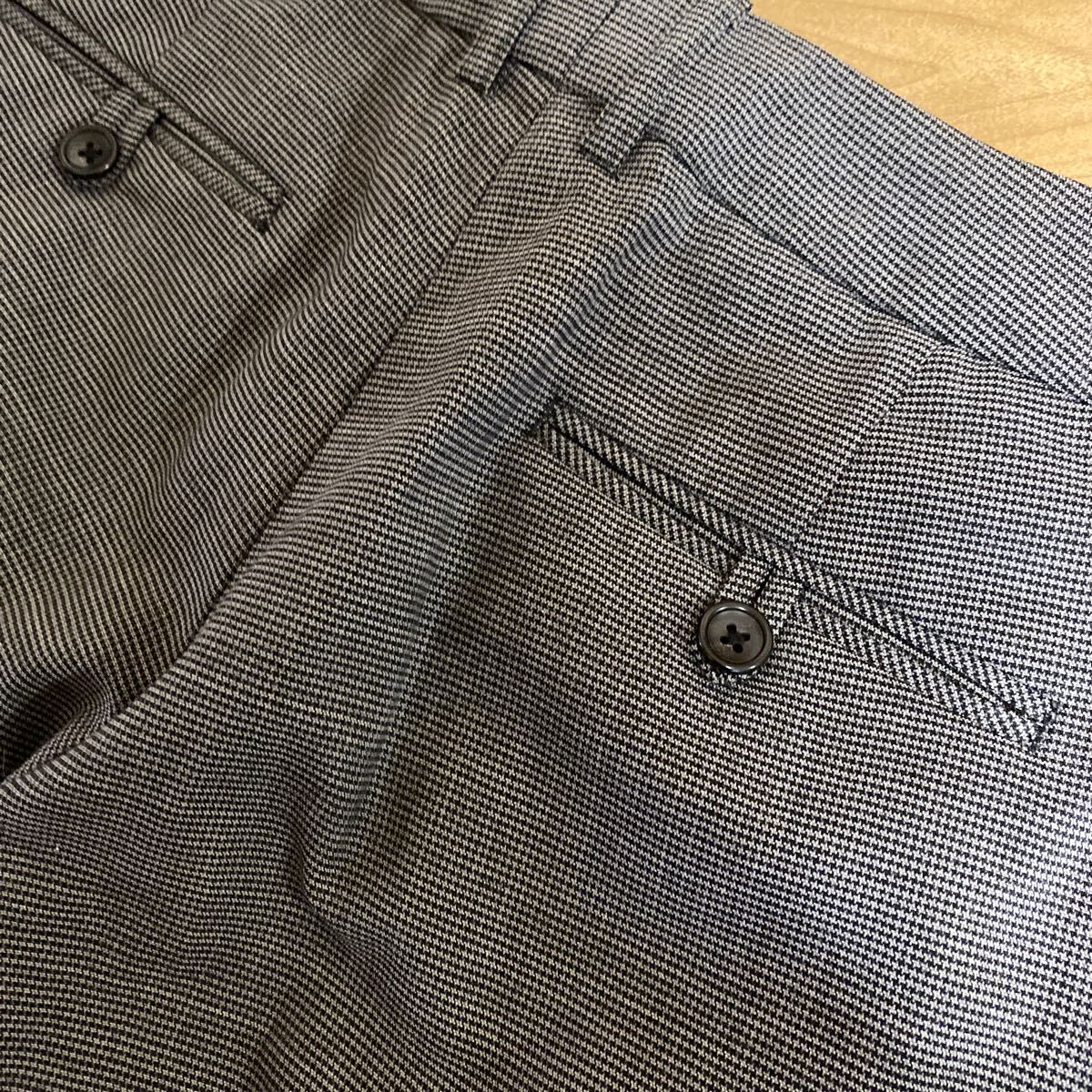 洋服の青山　n-line precious スラックス　グレー　チェック　小さいサイズ　スーツ　ウォッシャブル　ストレッチ　パンツ　XS