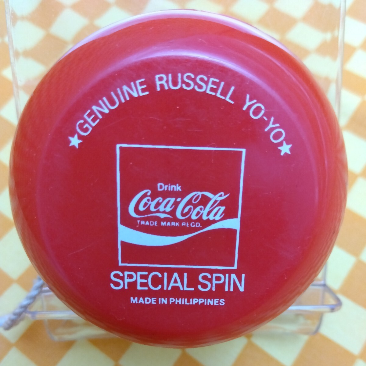 ★77-530- ラッセル ヨーヨー 【 赤 】★GENUINE RUSSELL YO-YO ★Drink Coca-Cola【 SPECIAL SPIN 】 スペシャル スピン 当時物 傷汚欠_画像5