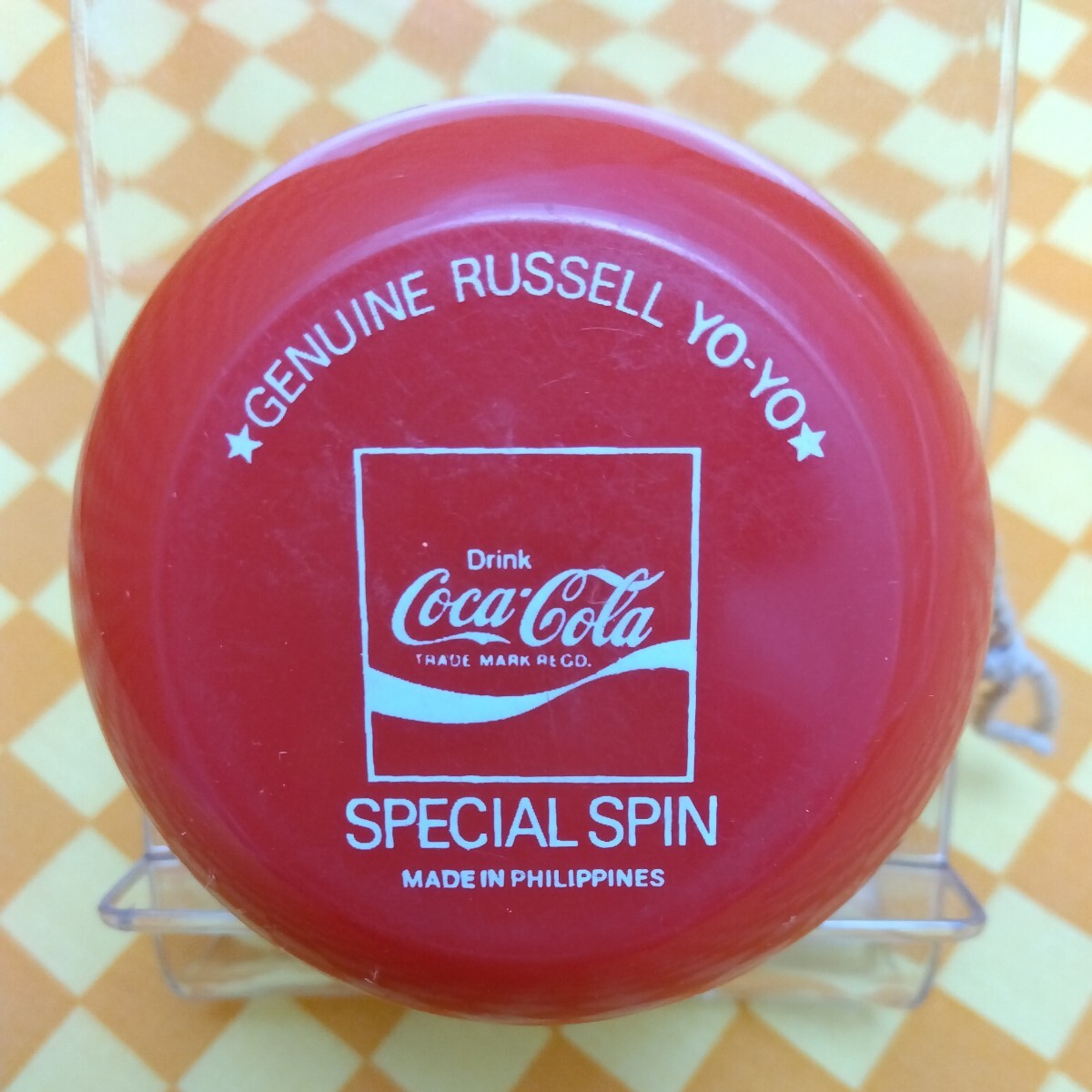 ★77-530- ラッセル ヨーヨー 【 赤 】★GENUINE RUSSELL YO-YO ★Drink Coca-Cola【 SPECIAL SPIN 】 スペシャル スピン 当時物 傷汚欠_画像4