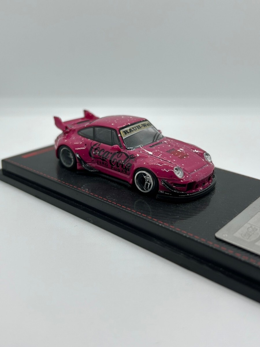 イグニッションモデル ignition Model 1/64 ポルシェ 993 rauh-welt 限定モデル コカ・コーラ Coca-Cola LIMITED PRODUCTION ミニカーの画像3