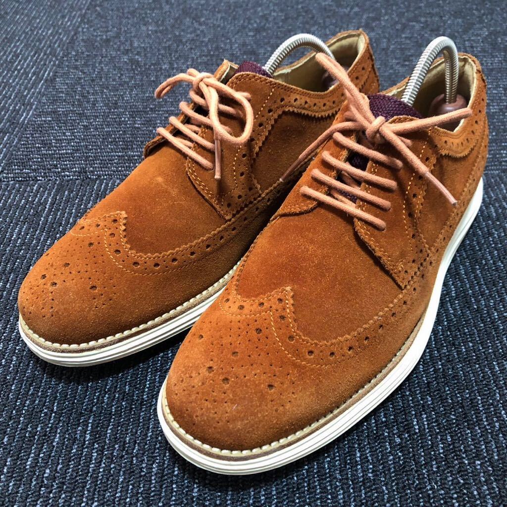 【コールハーン】本物 COLE HAAN 靴 26cm スニーカー カジュアルシューズ 茶色系 スエード 男性用 メンズ 8 M_画像1