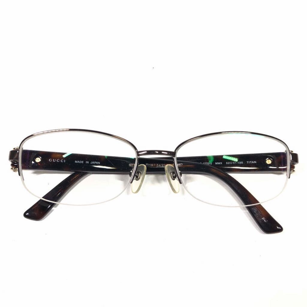 【グッチ】本物 GUCCI 眼鏡 ロゴテンプル TITAN チタン GG 4270/J 度入り サングラス メガネ めがね メンズ レディース 日本製 送料520円_画像1