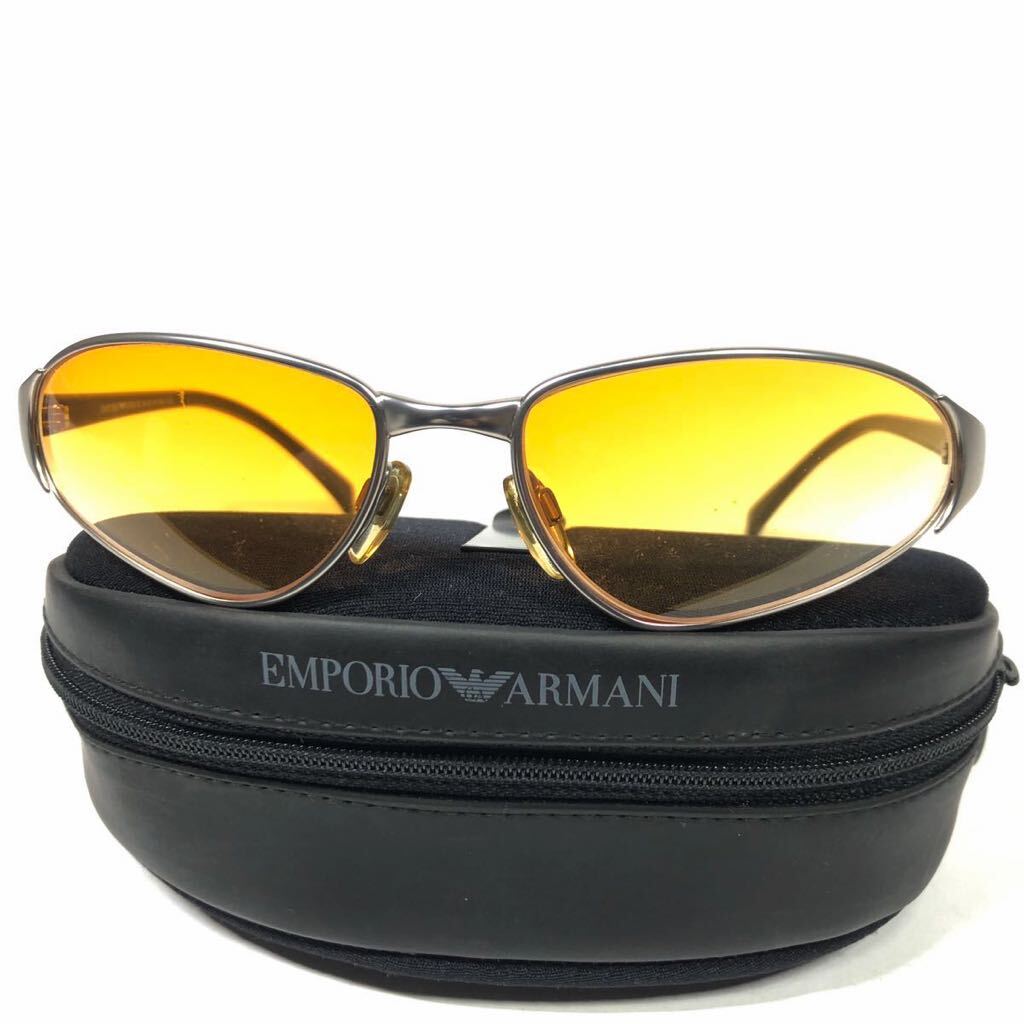 【エンポリオアルマーニ】本物 EMPORIO ARMANI サングラス ロゴテンプル 156-S 881 シルバー色系 メンズ レディース 伊製 ケース 送料520円_画像4