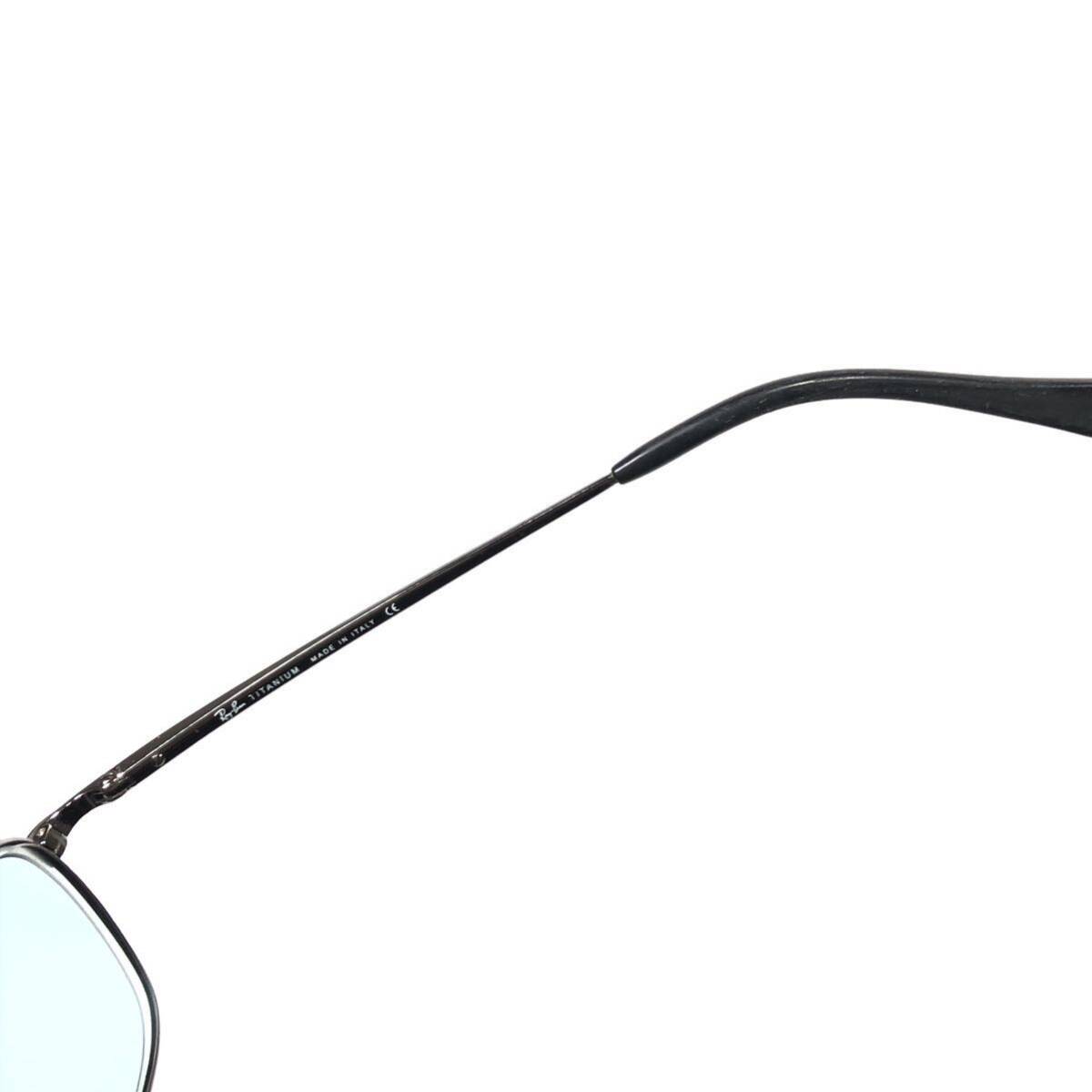 【レイバン】本物 Ray-Ban サングラス ORBS チタン TITANIUM シルバー色系×グレー RB8018 度入り メンズ レディース イタリア製 送料520円_画像8