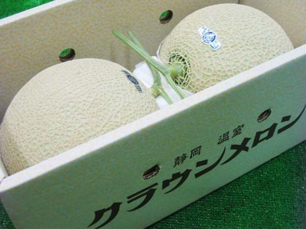 [Good] Shizuoka Crown melon large sphere 2 sphere 4~4.5kg vanity case entering reservation 