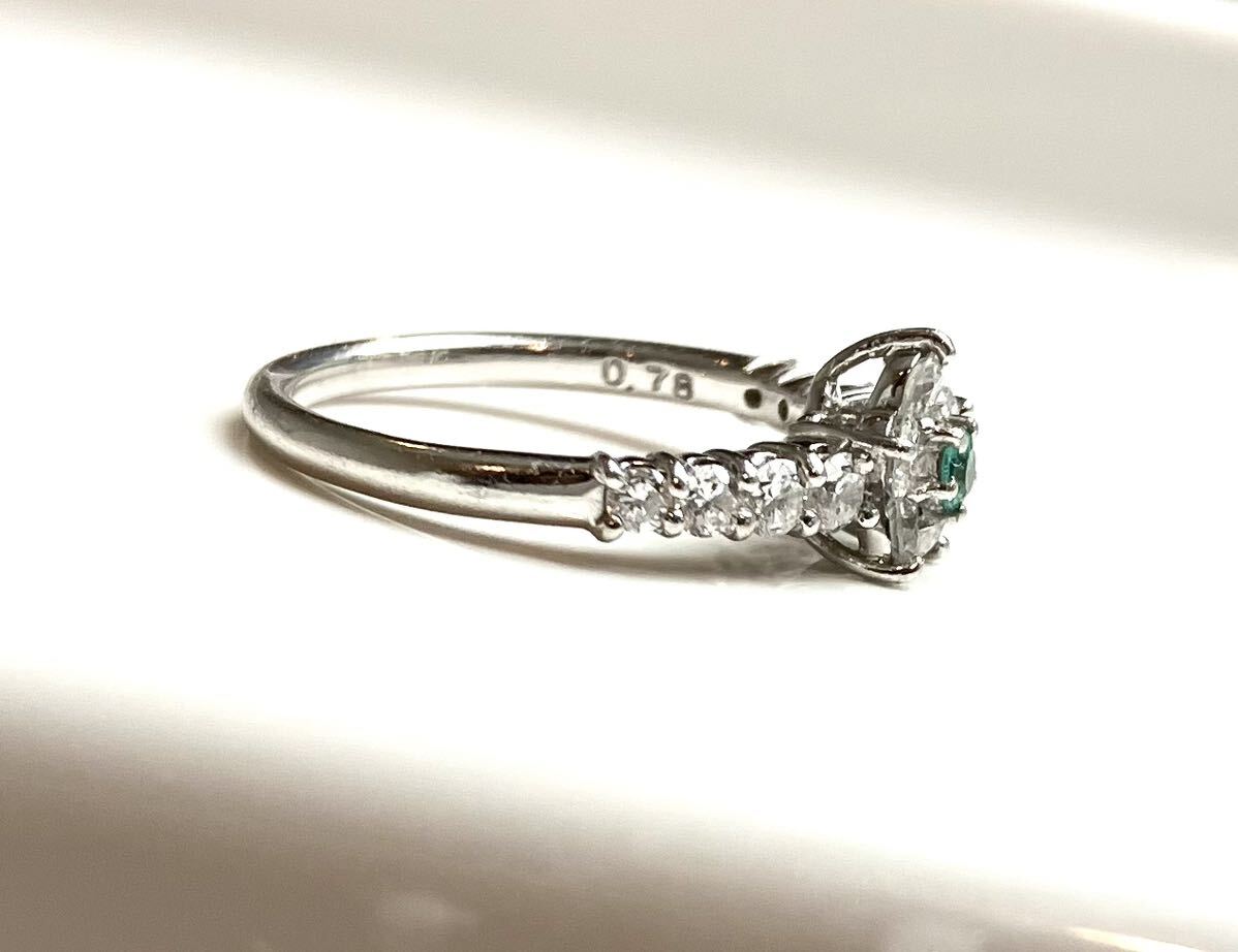 Pt900 トルマリン0.06ct ダイヤモンド0.78ct リング #13 指輪 ジュエリー プラチナ アクセサリー_画像3