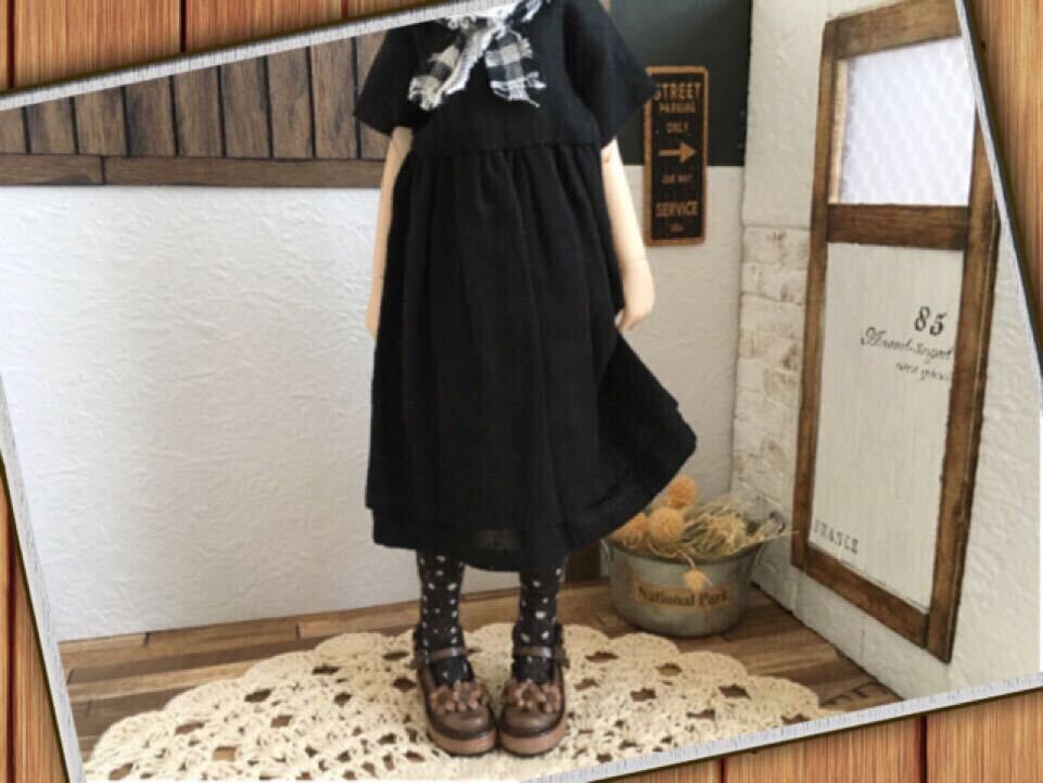 ＊革＊お花デコ＊ストラップシューズ靴＊アッシュBR＊ヴィンテージ風＊栃木レザー＊Outfit＊Doll Shoes＊＊ブライス/ピュアニーモS＊＊_画像5