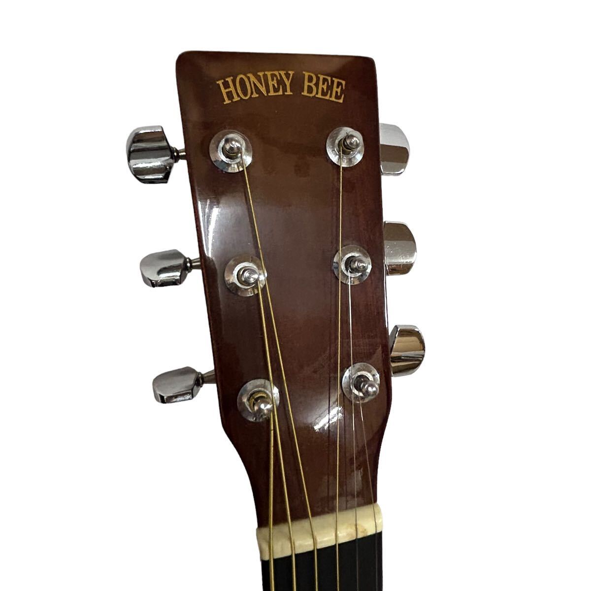 HONEY BEE アコースティックギター W-15/N ハニービー フォークギタータイプ アコギ 弦楽器 楽器 音楽 ソフトケース付_画像7