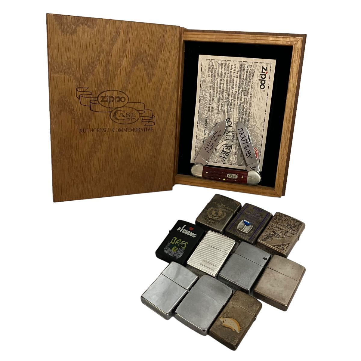 ZIPPO 10個 まとめ ジッポー STERLING SILVER シルバー 喫煙具 付属品有 ガスライター オイルライター_画像1