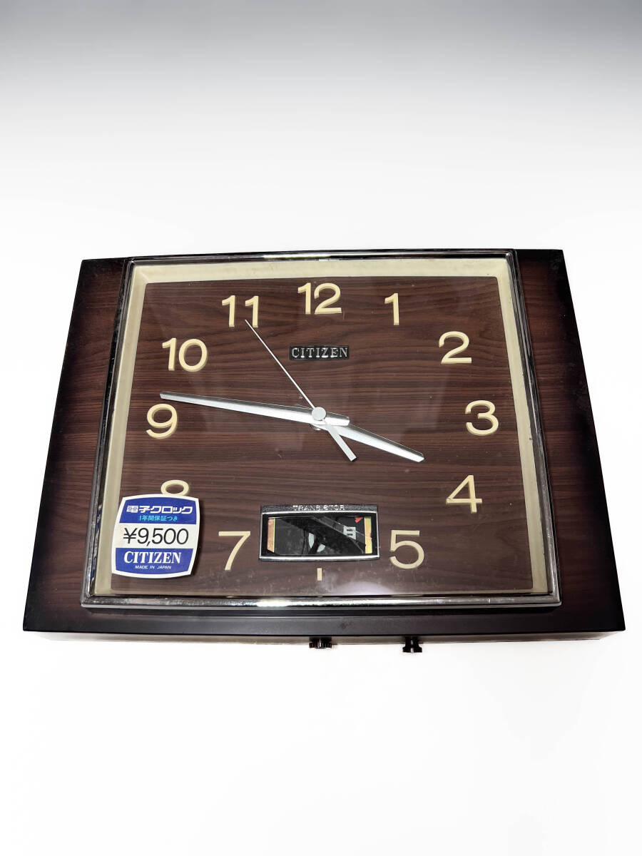 ■古いシチズン CITIZEN 掛時計柱時計 トランジスター式時計 古時計 アンティーク古民具 インテリアCO210-KC157 7MG100 の画像2