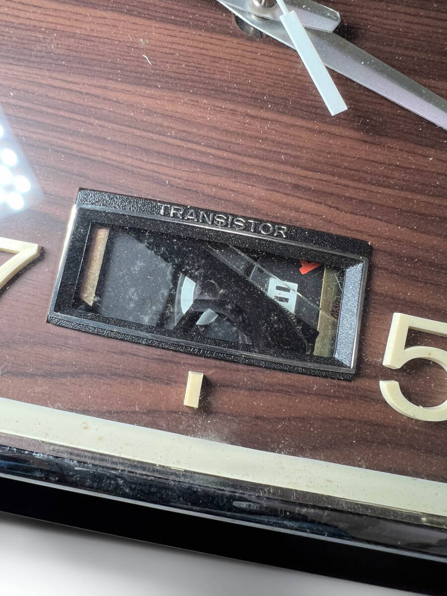 ■古いシチズン CITIZEN 掛時計柱時計 トランジスター式時計 古時計 アンティーク古民具 インテリアCO210-KC157 7MG100 の画像4