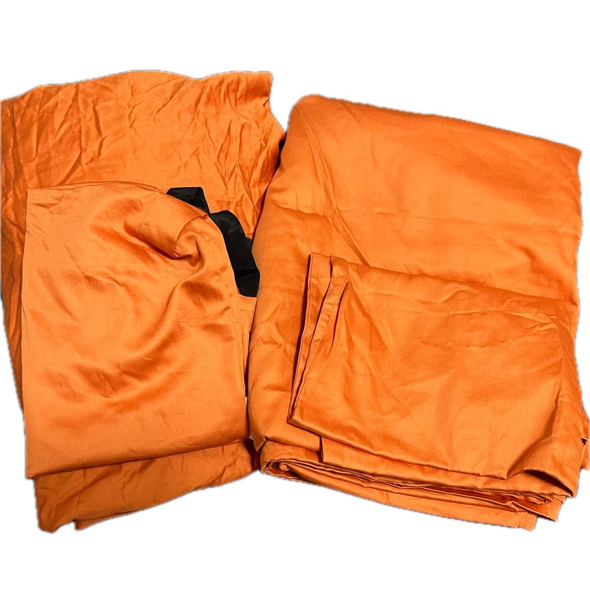 ボックスシーツ セット シングル バーントオレンジ 収納袋付き　布団　枕カバー