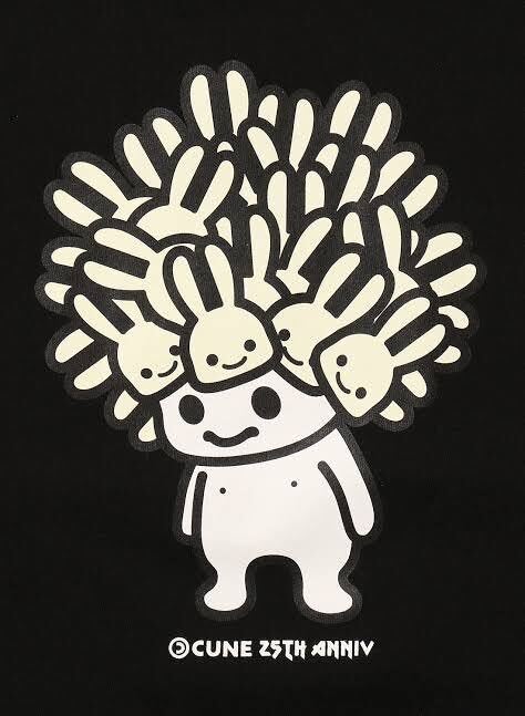 CUNE】25周年限定Tシャツ 25個さま XL キューン うさぎ プリント CUNE】25周年限定Tシャツ 25個さま XL キューン うさぎ プリント