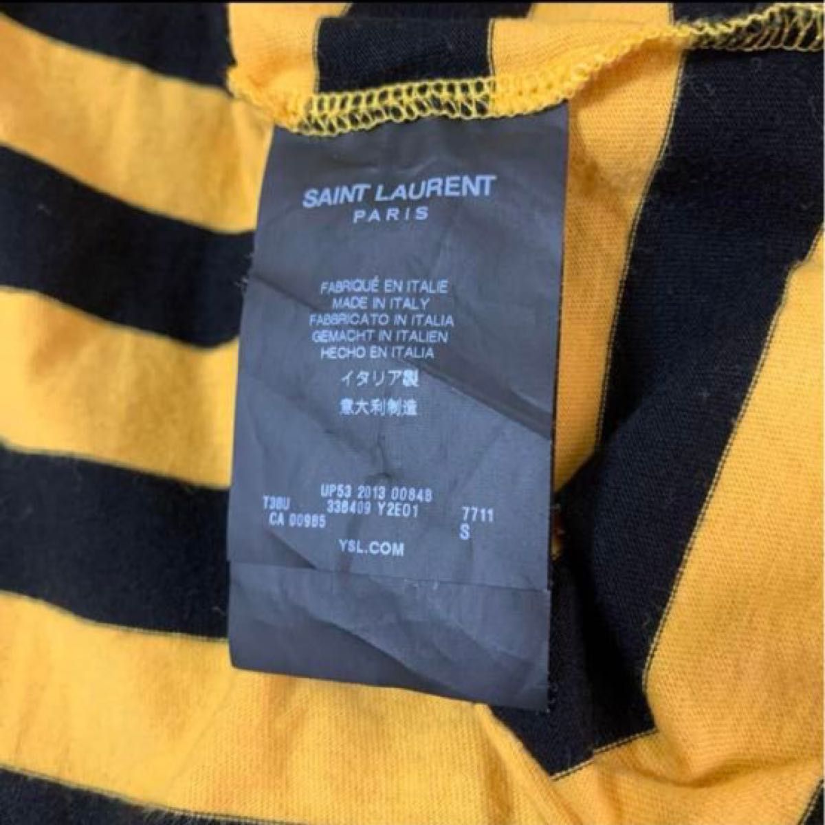程度良好・Sサイズ】Saint Laurent Parisのボーダーポロシャツ 程度良好・Sサイズ】Saint Laurent Parisのボーダーポロシャツ