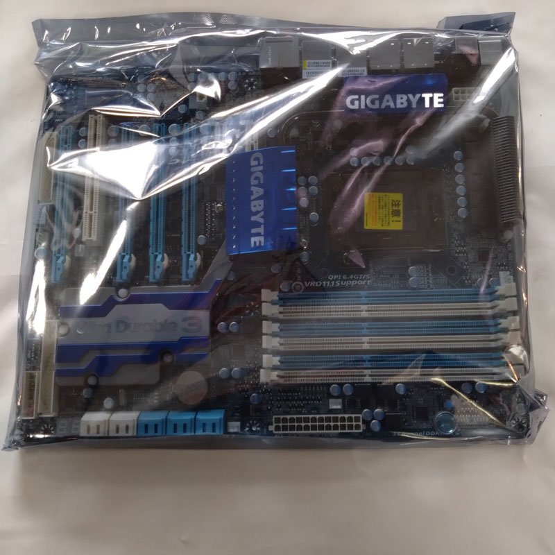  long-term storage *GIGABYTE* motherboard X58A-UD5 no check present condition goods CPU non equipped 