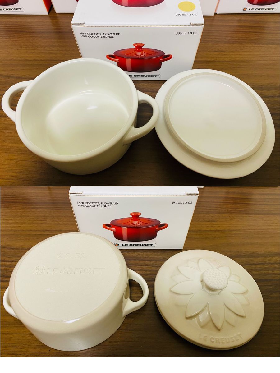 新品 ル・クルーゼ ミニココット サンフラワーレリーフ 新品 ル・クルーゼ ミニココット サンフラワーレリーフ
