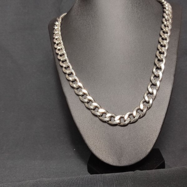 Silver Necklace プラチナ チェーン 50cm 11mm 銀 【鍍金】 ネックレス シルバーネックレス 喜平 メンズ レディース 兼用の画像5