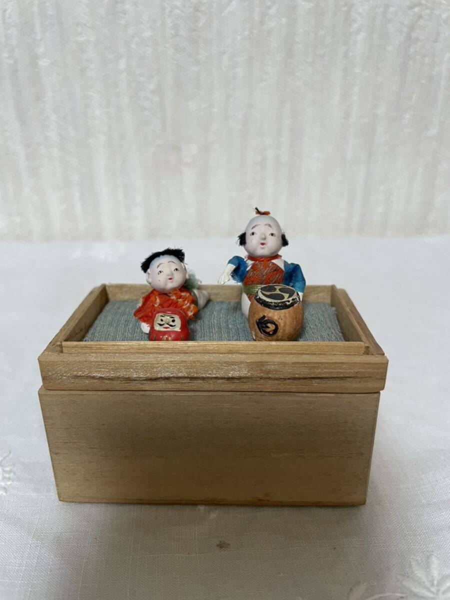 日本人形 這子 太鼓 はいこ ミニュチュアヴィンテージ 赤ちゃん 魔除け 置物 郷土玩具 小さい_画像1
