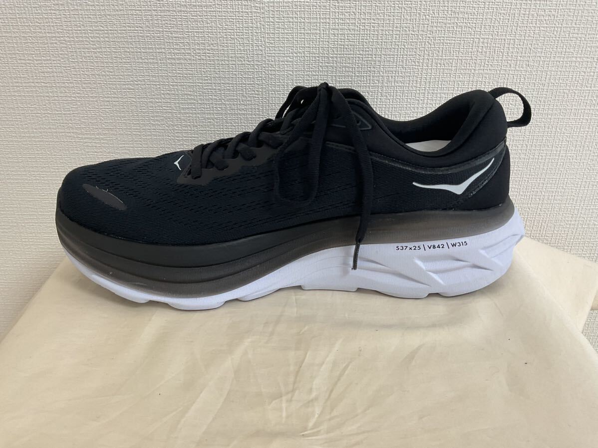 未使用！HOKA ONE ONE / Bondi8 BLACK-WHITE 9D_画像4