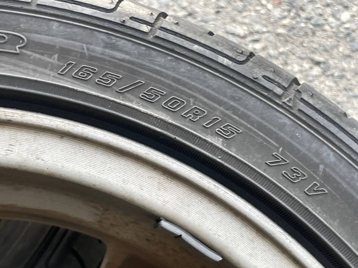 VARIG LINE バリグライン　15インチ 15x5J +43 100-4H 165/50R15 タイヤ付 軽自動車 中古品_画像8