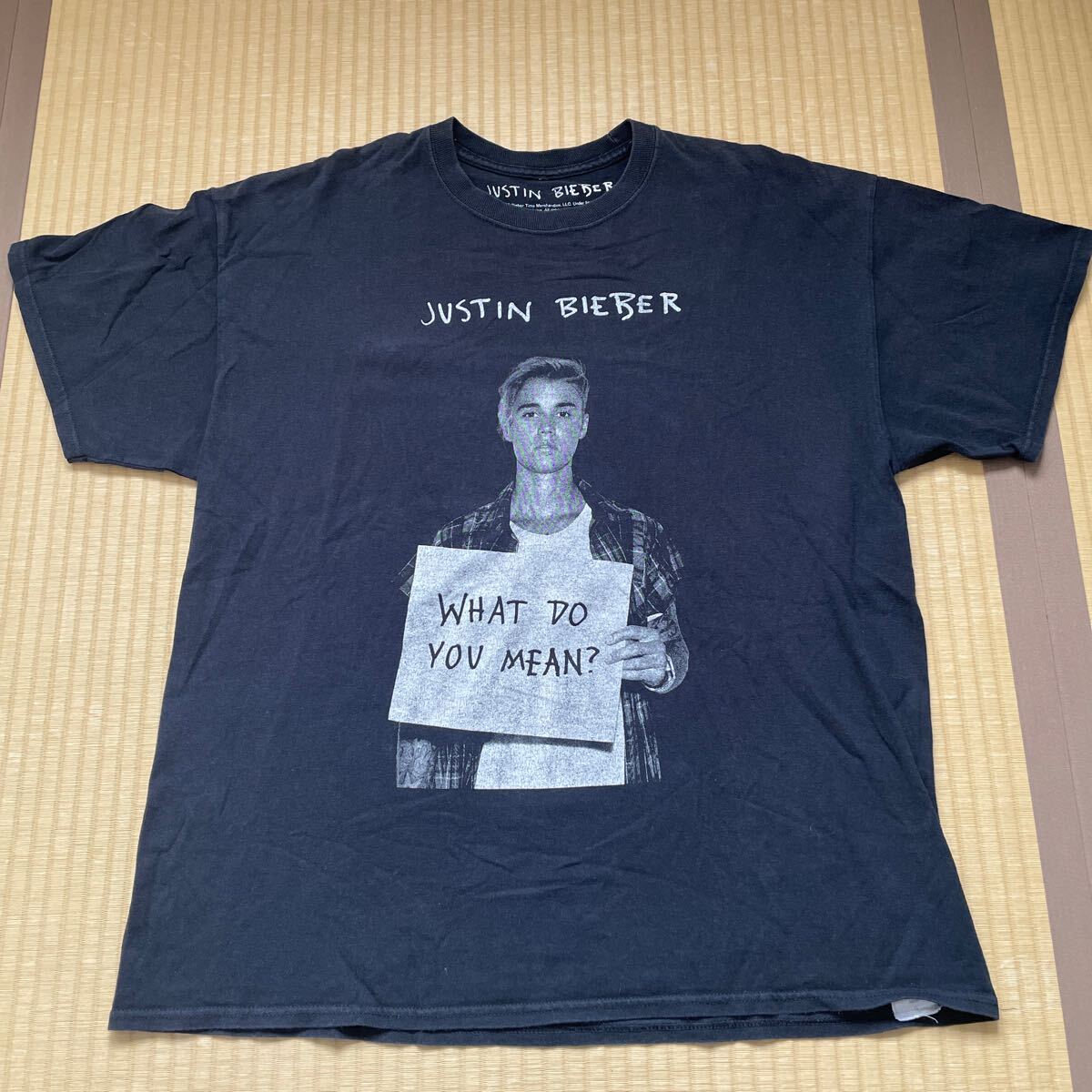 ジャスティン ビーバー Tシャツ What Do You Mean? 半袖Tシャツ Justin Bieber 音楽 JUSTIN BIEBER オフィシャルTシャツ_画像1