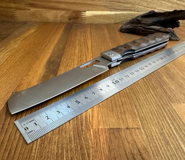 折りたたみナイフ5 名栗加工 全長260mm 刃渡110mm 重さ160g 高品質 ブッシュクラフト アウトドア 焚き火 キャンプ ツーリング 防災_画像7