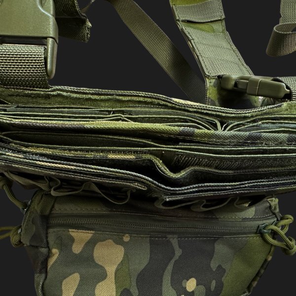 チェストリグ MK3型 高品質 マルチカムトロピック迷彩 マガジンポーチ サバゲー サバイバルゲーム 個人装備 訓練 自衛隊 米軍 PMC 陸自_画像6