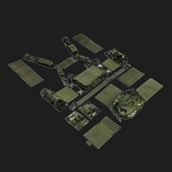 チェストリグ MK3型 高品質 マルチカムトロピック迷彩 マガジンポーチ サバゲー サバイバルゲーム 個人装備 訓練 自衛隊 米軍 PMC 陸自_画像8
