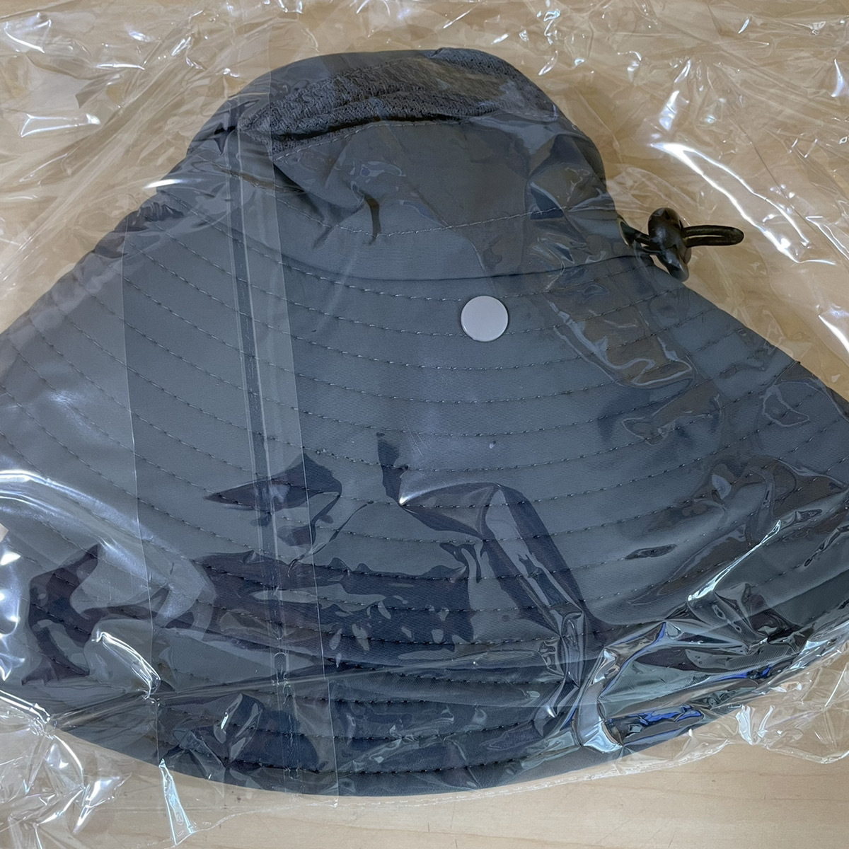 サファリハット グレー 帽子 UVカット 紫外線対策 アウトドア 撥水 通気性