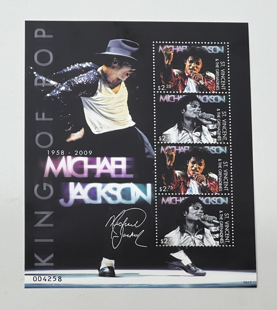  stamp / unused / face value $10 / 1958-2009 MAICHAEL JACKSON Michael * Jackson / $2.25 $2.75[Z001]