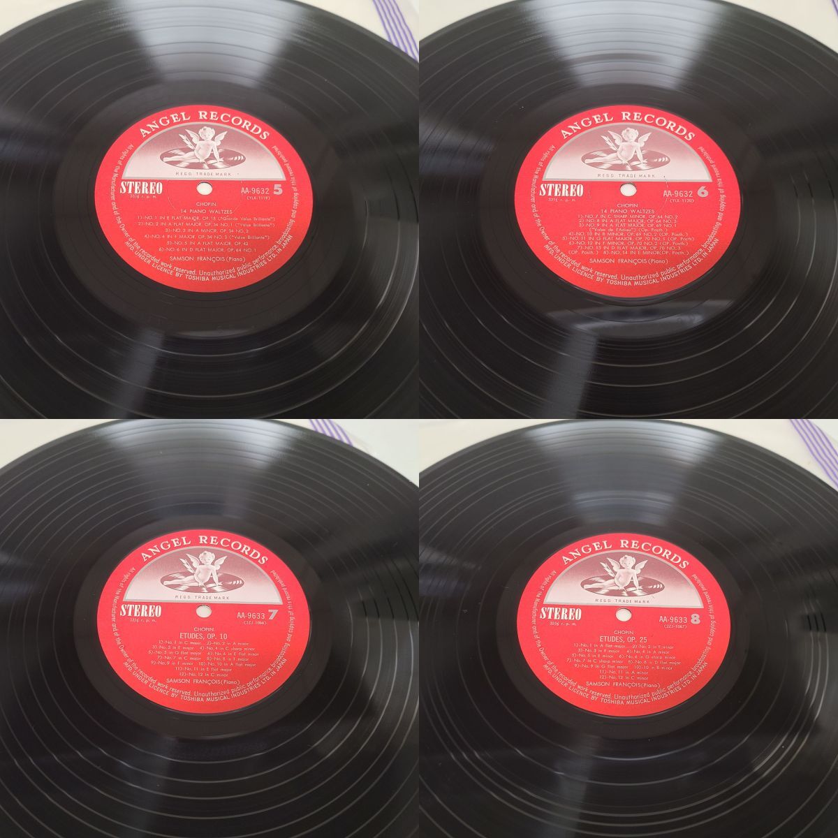 LPレコード / ショパン・ピアノ音楽全集（上巻）　サンソン・フランソワ / レコードBOX ４枚組 / AA-96300【M030】_画像6