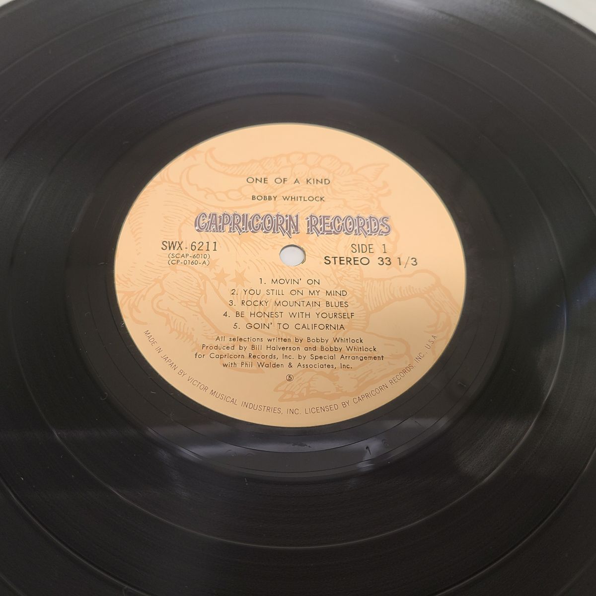 LPレコード / BOBBY WHITLOCK　ONE OF A KIND　ボビー・ウィットロック / ビクター / SWX-6211【M005】_画像4