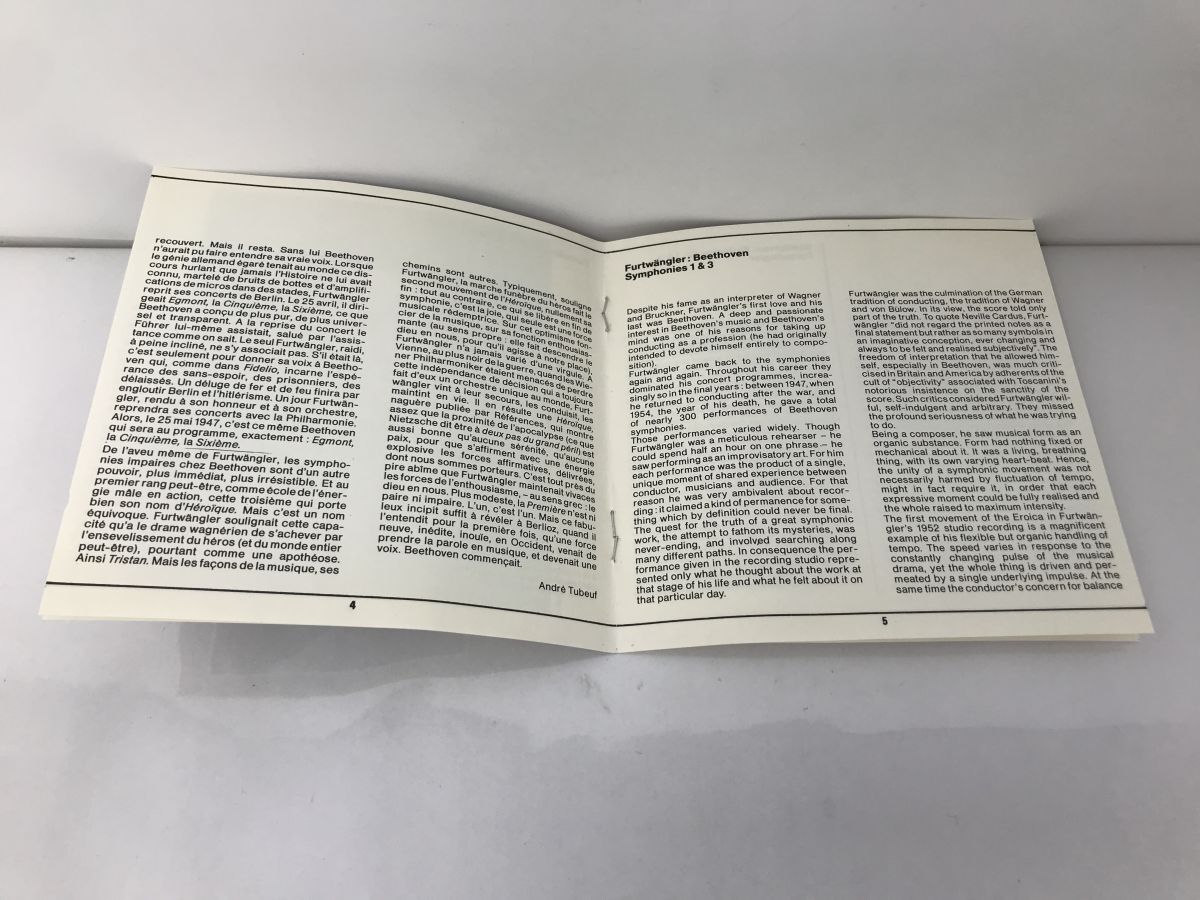 CD/BEETHOVEN SYMPHONIES 1 & 3 FURTWANGLER/WILHELM FURTWANGLER Wiener Philharmoniker/EMI Records Ltd./077776303321/【M001】_画像7