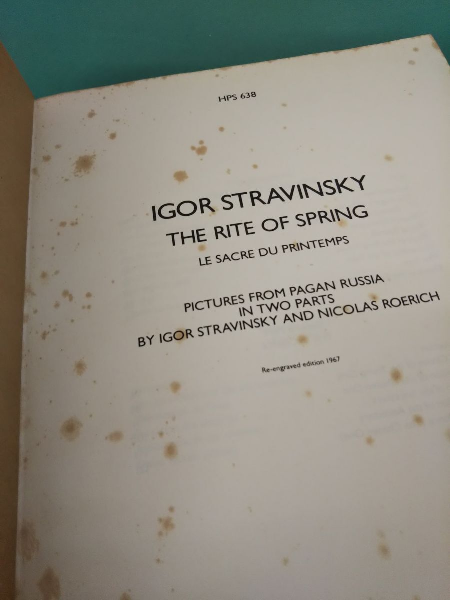 楽譜 /IGOR STRAVINSKY/ストラヴィンスキー/The Rite of Spring/オーケストラ・スコア/BOOSEY＆HAWKES MUSIC/状態難あり/HPS-638 /【M003】の画像9
