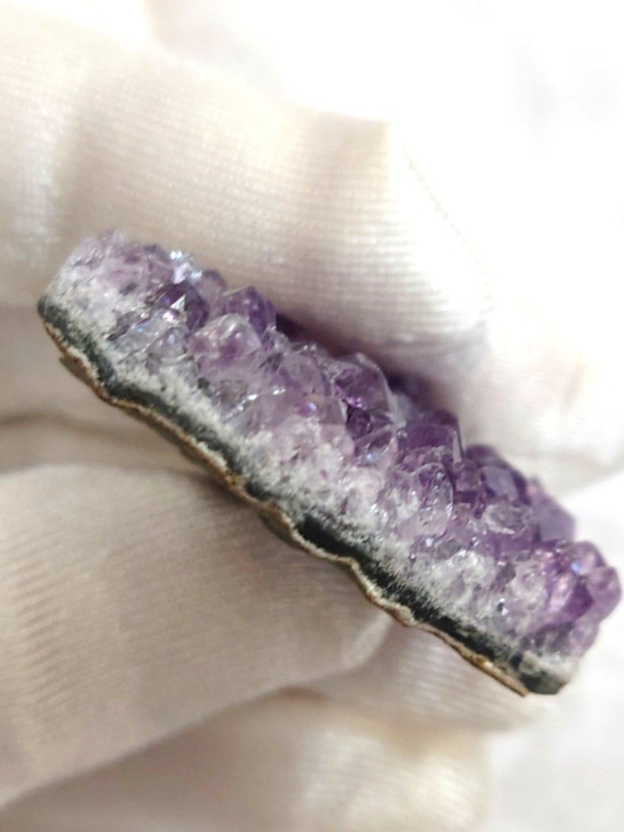 天然石 アメジスト ミニ ハート クラスター 紫水晶 原石 ① 