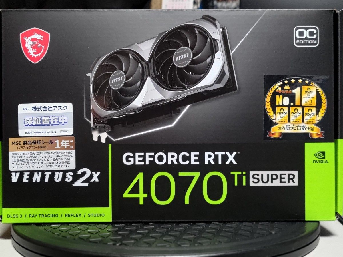 【新品未開封】MSI GeForce RTX 4070 Ti SUPER 16G VENTUS 2X OC