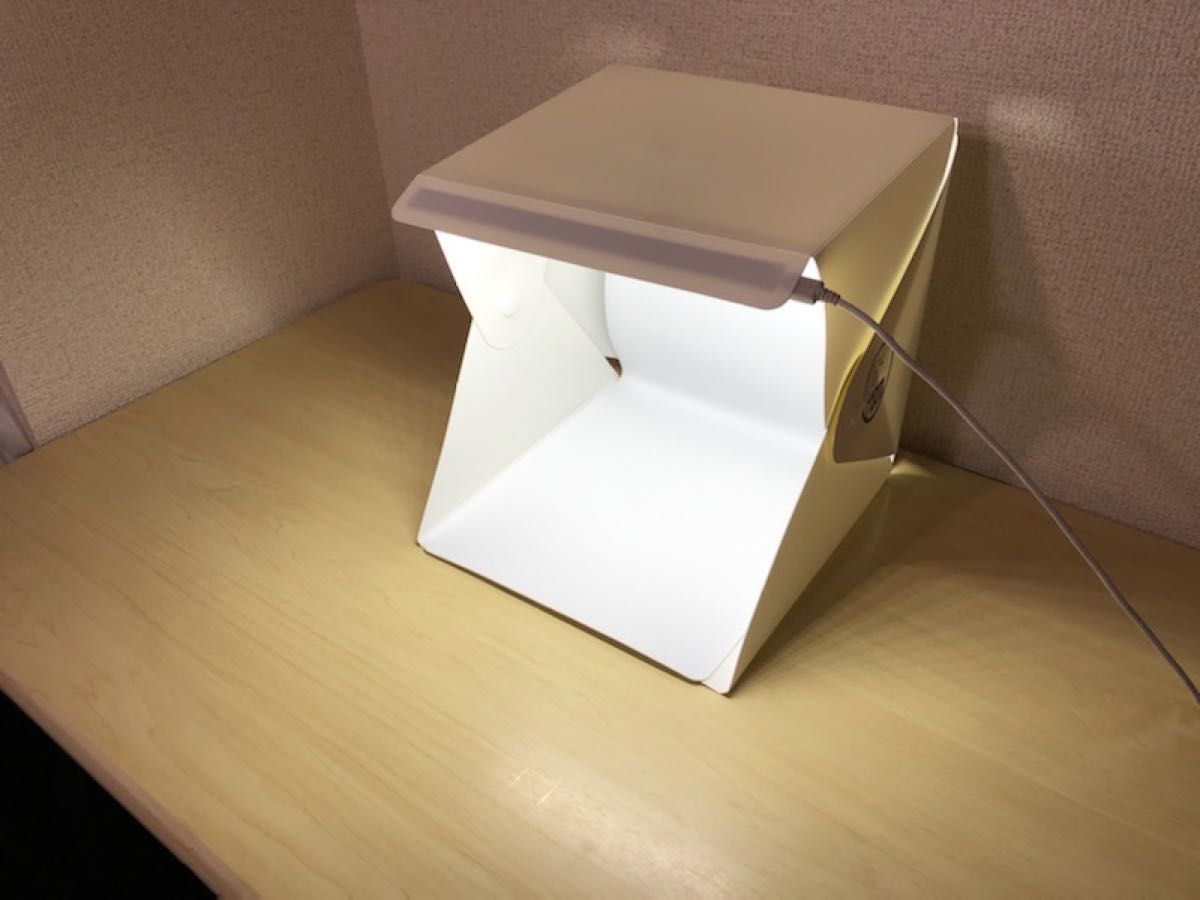 フリマ撮影用 ボックス SNS映え 折りたたみ ミニフォトスタジオ オークション 記録用 LED 20灯付 撮影BOX