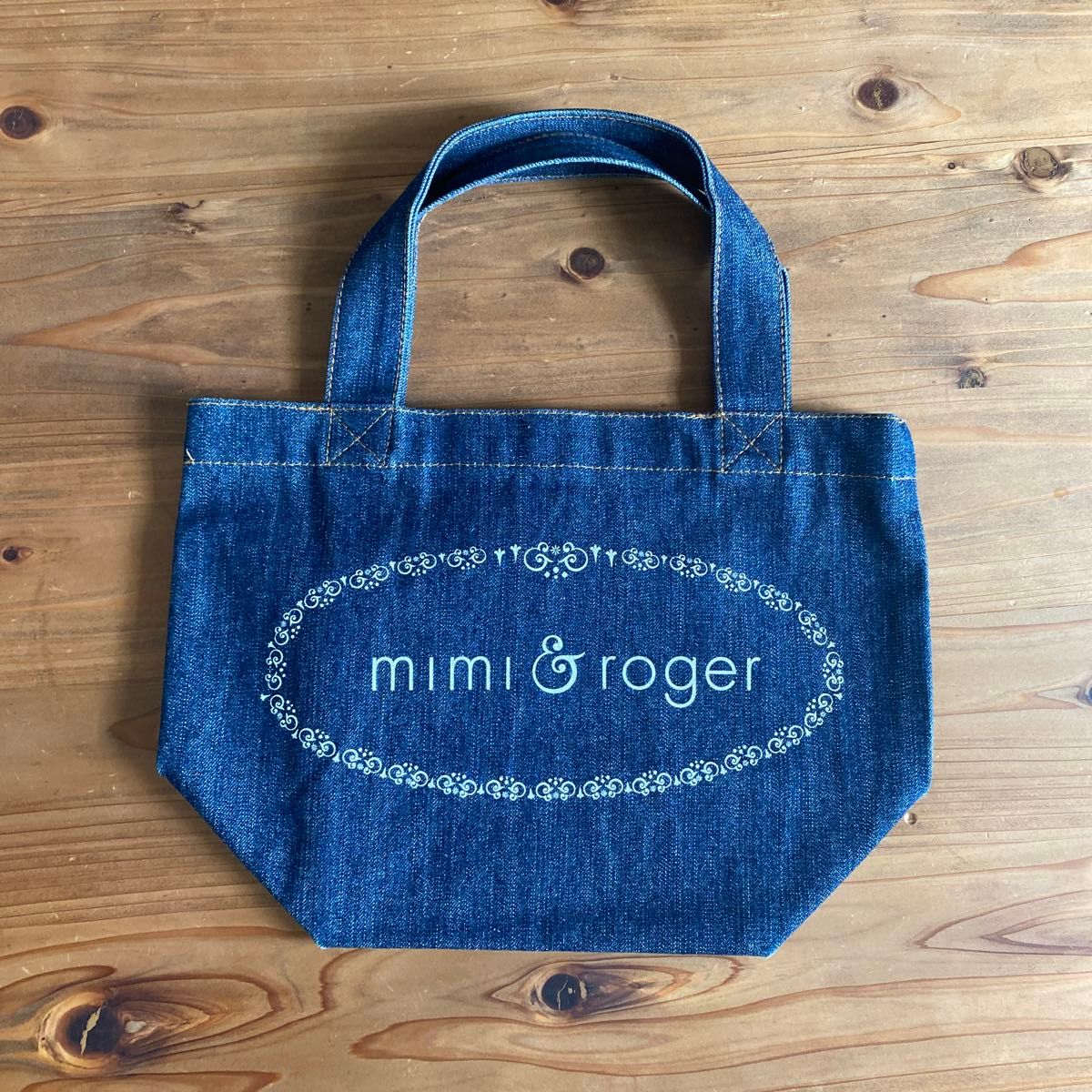 デニムミニトートmimi&roger 非売品お散歩トート ネイビー