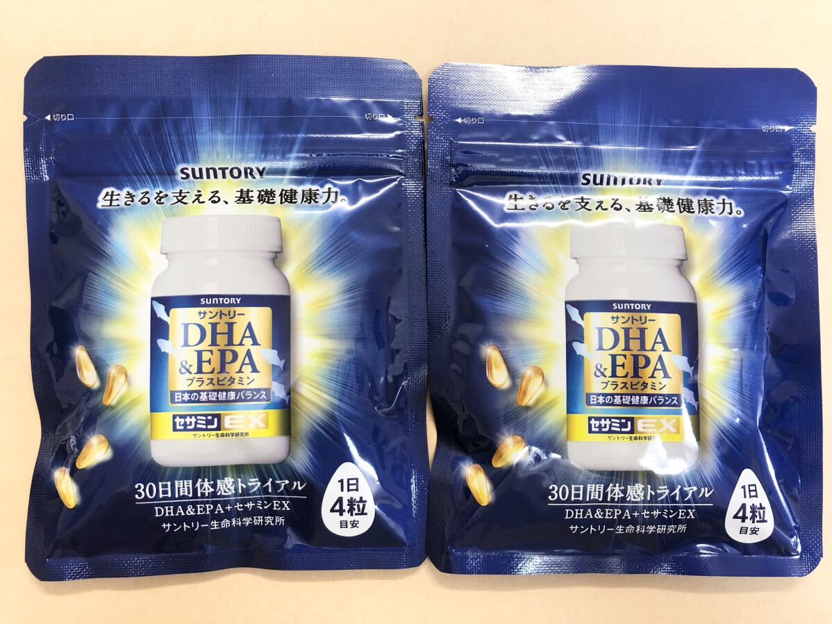 [送料無料] サントリー DHA&EPA セサミンEX プラスビタミン 120粒 ×2袋 賞味期限2025.12以降 [即決]_画像1