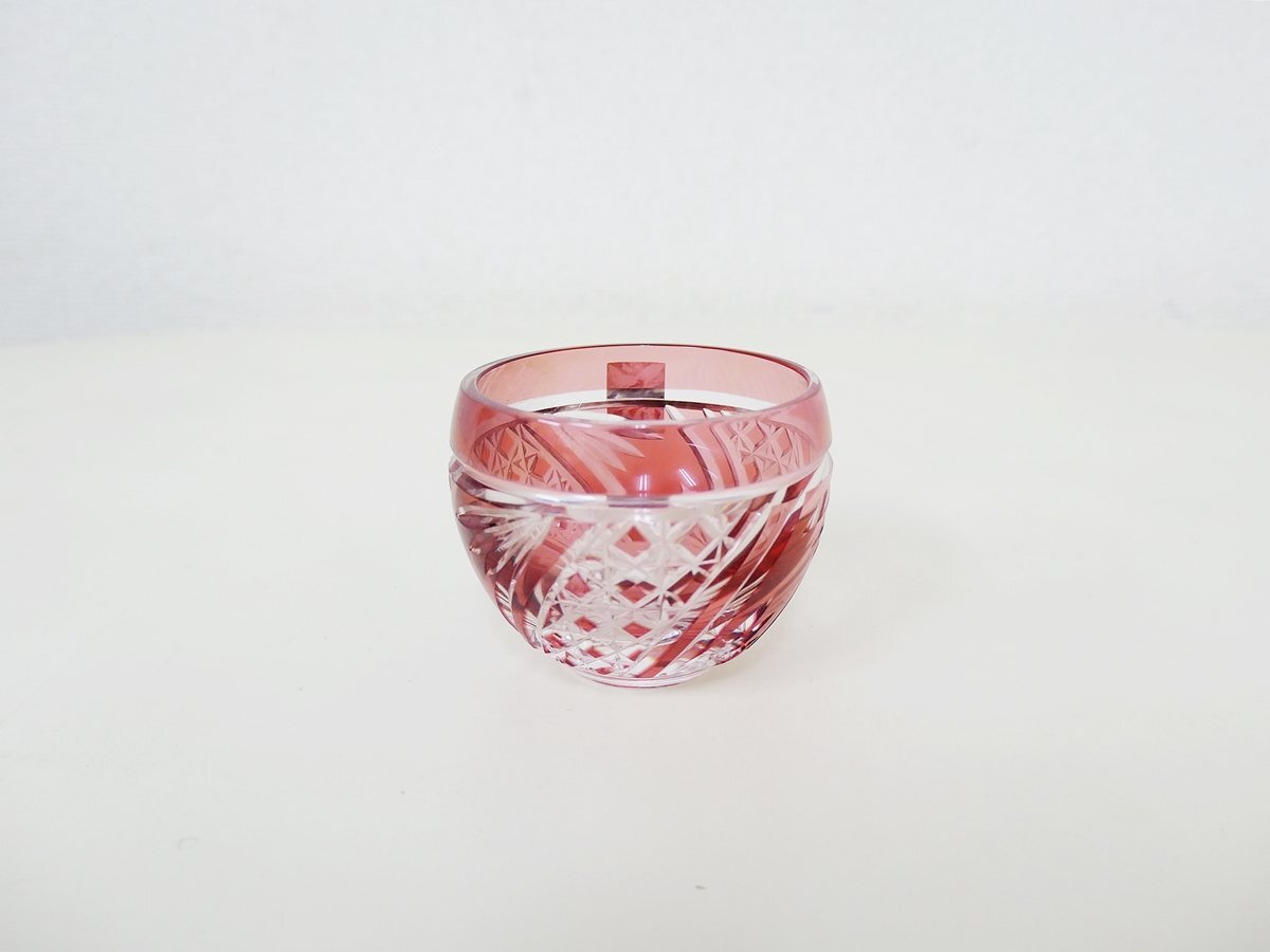  не использовался Edo порез .kagami crystal половина посуда для сакэ .. камень кубок бутылочка для сакэ #2592 чашечка для сакэ чашка саке 