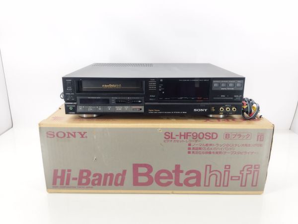 sa☆/ SONY ソニー Betamax ベータビデオデッキ SL-HF90SD ジャンク品 外箱付き　/DY-2859_画像1