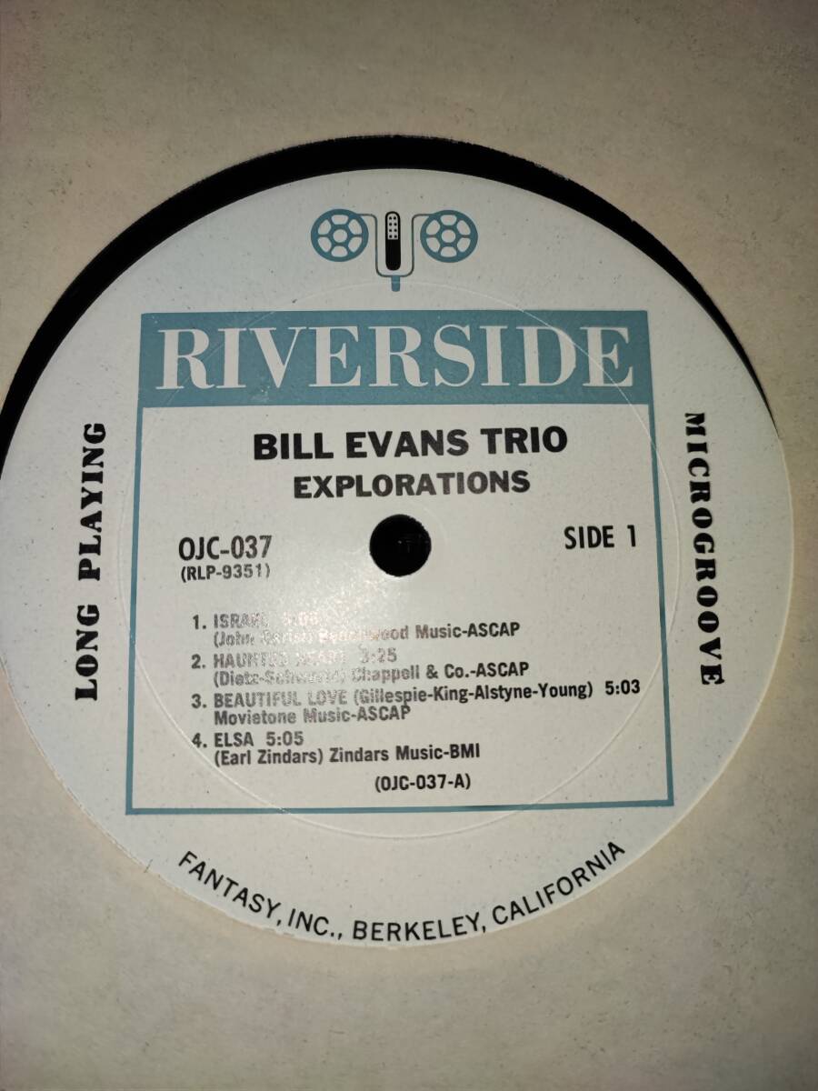 極美盤 Bill Evans Trio ビル・エヴァンス・トリオ Explorations エクスプロレイションズ Riverside Records OJC-037 rlp9351_画像3