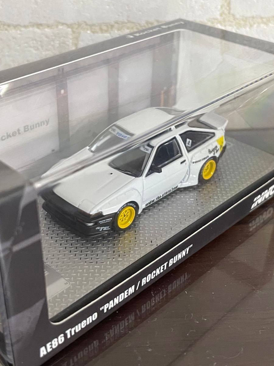 1/64 イノモデル トヨタ スプリンタートレノ パンデム  AE86 ホワイト