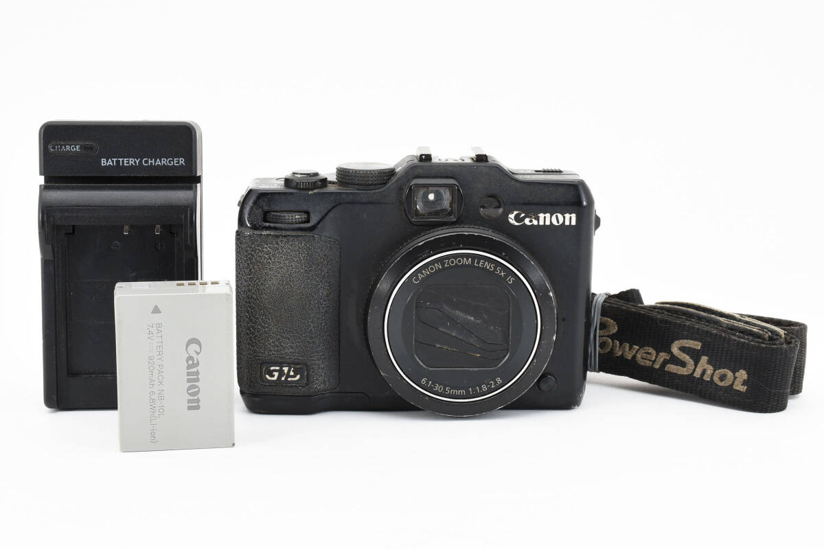 キャノン G15 デジタルカメラ コンパクト 1210万画素 Canon 1:3.1-30.5mm 1:1.8-2.8 Power shot パワーショット ジャンク_画像1