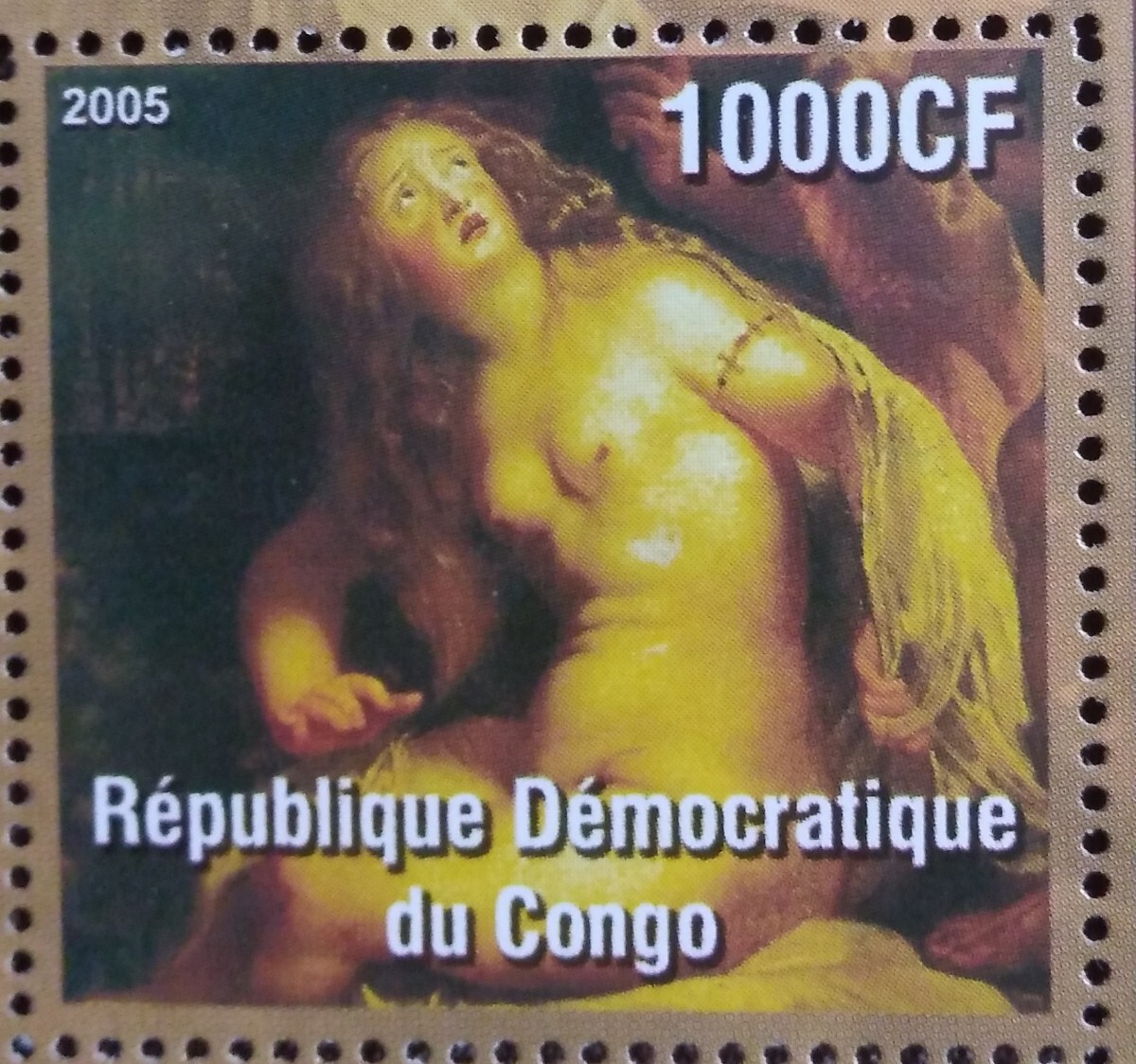コンゴ　2005 ルーベンス　小型シート　2種　　　絵画　芸術　美術　名画　裸婦　未使用糊あり_画像4