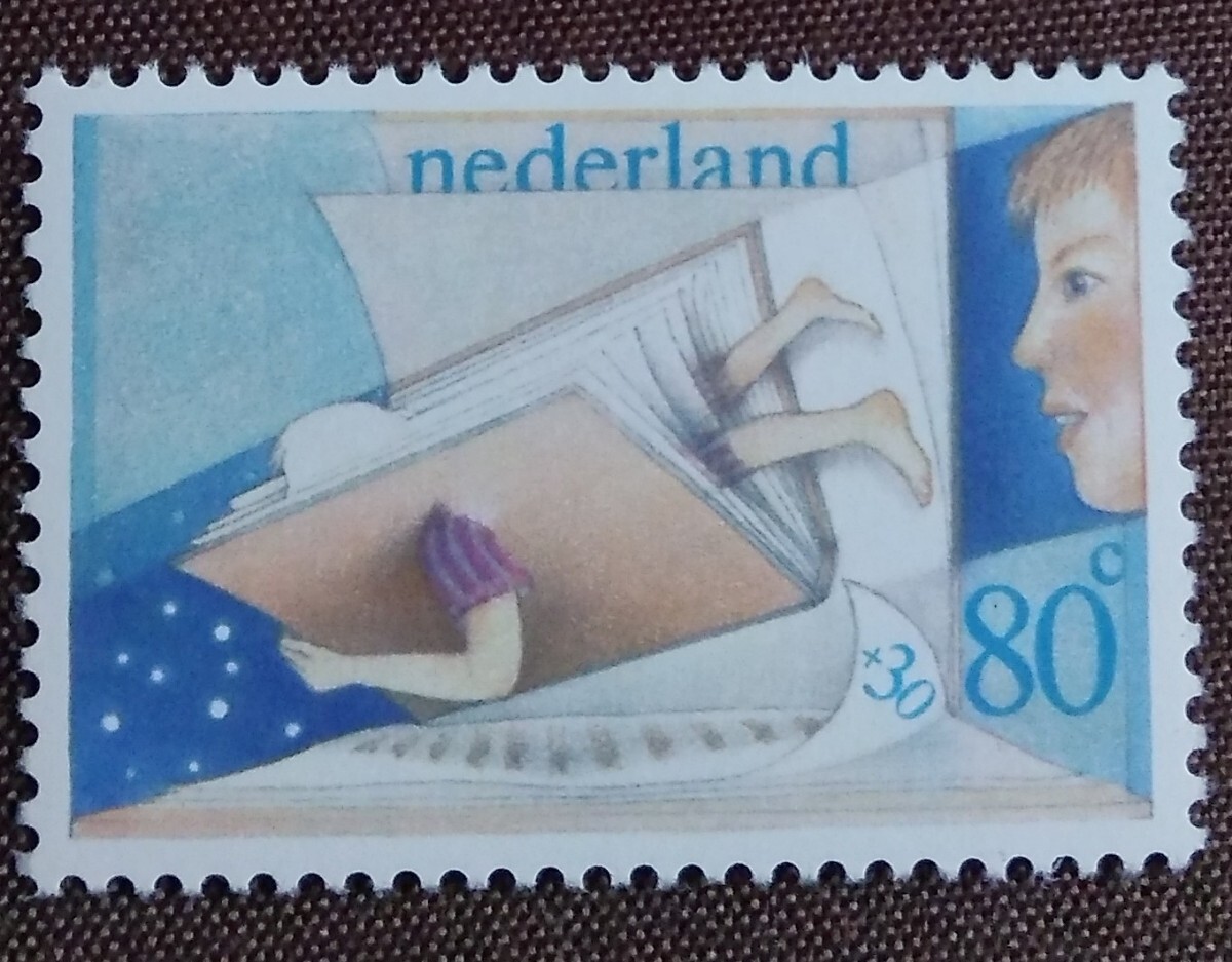 オランダ 1980 児童福祉 4完 寄附金付き 本 読書 子供 未使用糊ありの画像6