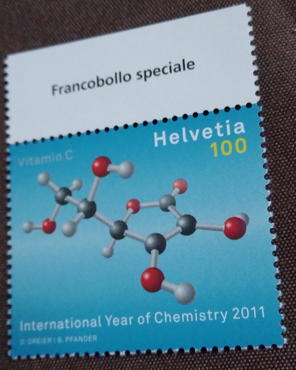  Switzerland 2011 international chemistry year 1. minute . structure vitamin c science hell betiatab attaching unused glue equipped 