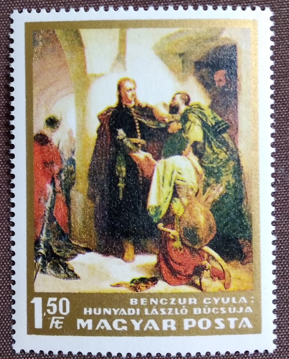 ハンガリー　1966.12.9 絵画　7完 アート　　　美術　バラバス　ベンクツール　ムンカッティ　メルセ　未使用糊あり　ヤケあり　_画像4