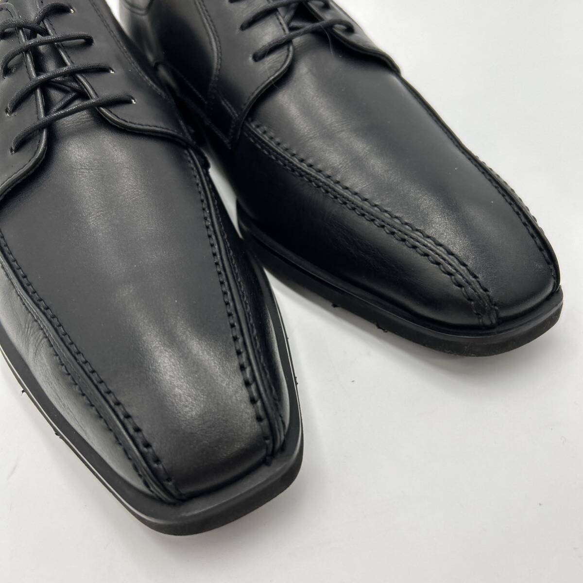 C ■ 日本製 '履き心地抜群' REGAL リーガル LEATHER ビジネスシューズ 革靴 25cm EEE 洗礼されたデザイン 紳士靴 BLACK 外羽根式 黒_画像3