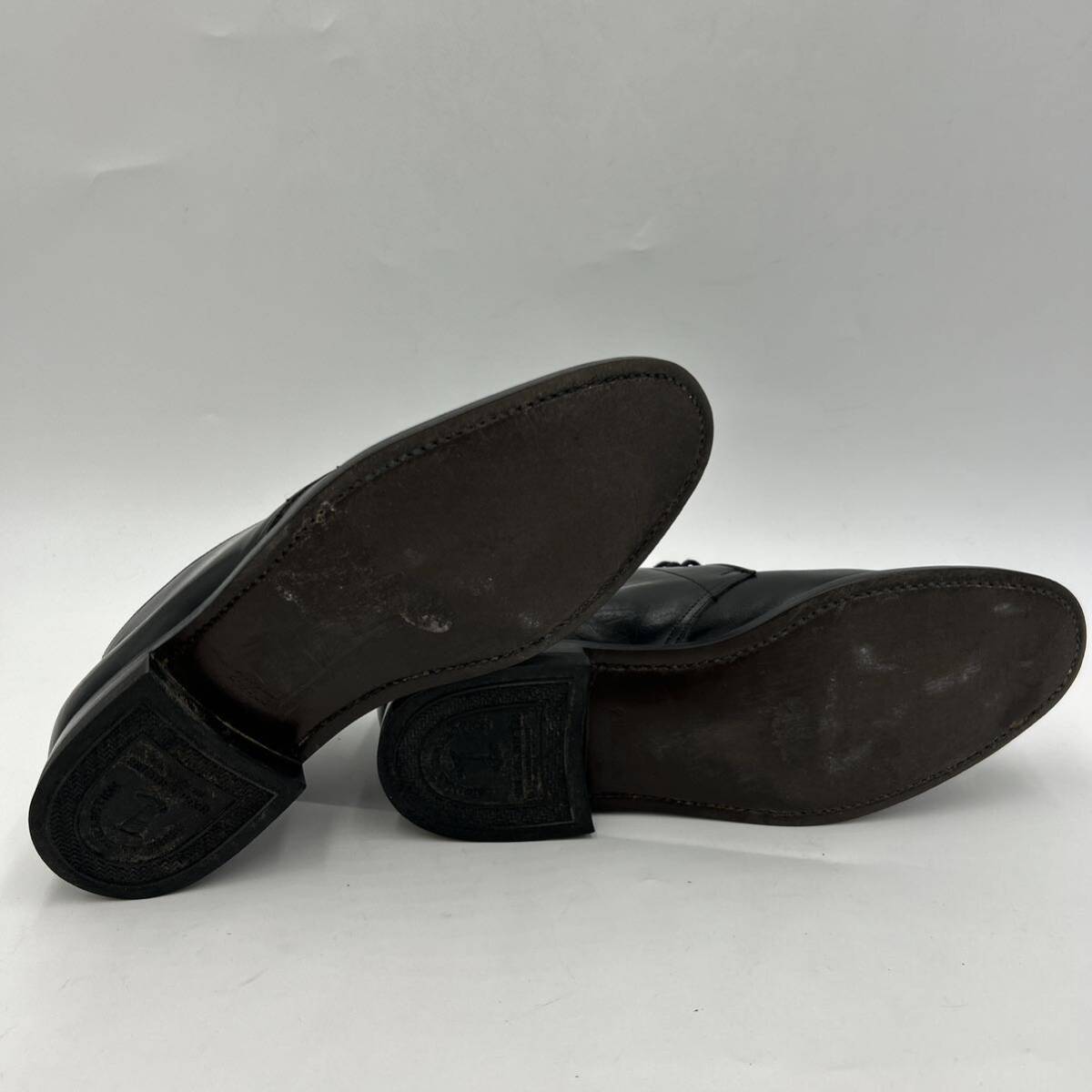 C ■ 良品 人気モデル '極上レザー使用' REGAL STANDARDS リーガル 本革 チャッカーブーツ 革靴 24.5cm メンズ 紳士靴 シューズ BLACK の画像6